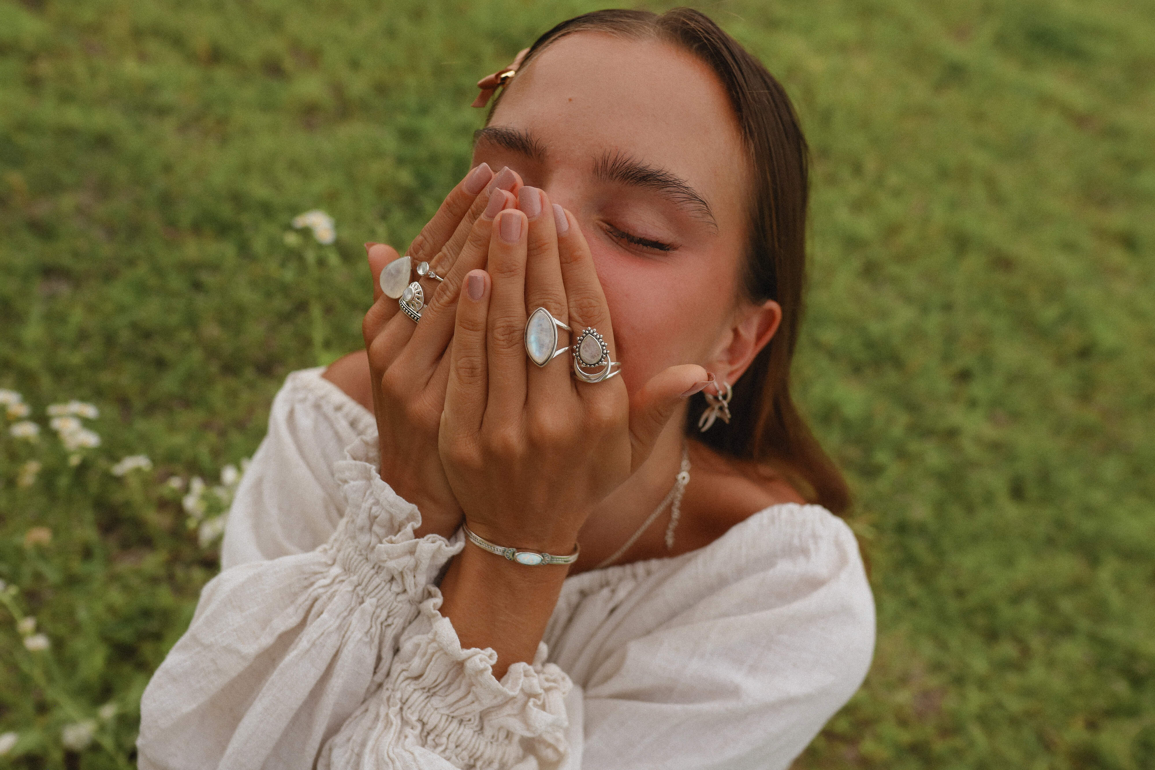 Moonstone Rings Indie and Harper