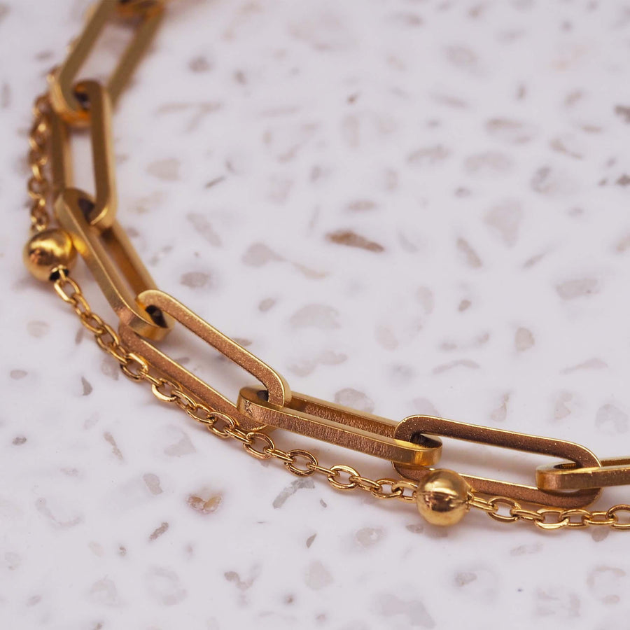 gold bracelet - womens gold waterproof jewellery by australian jewellery brands indie and Harper 