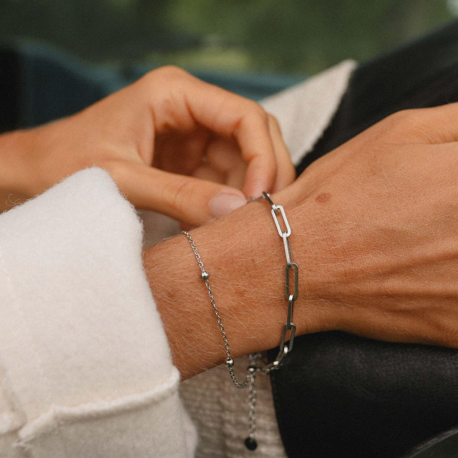 woman wearing silver bracelet - silver jewellery by australian waterproof jewellery brands indie and harper