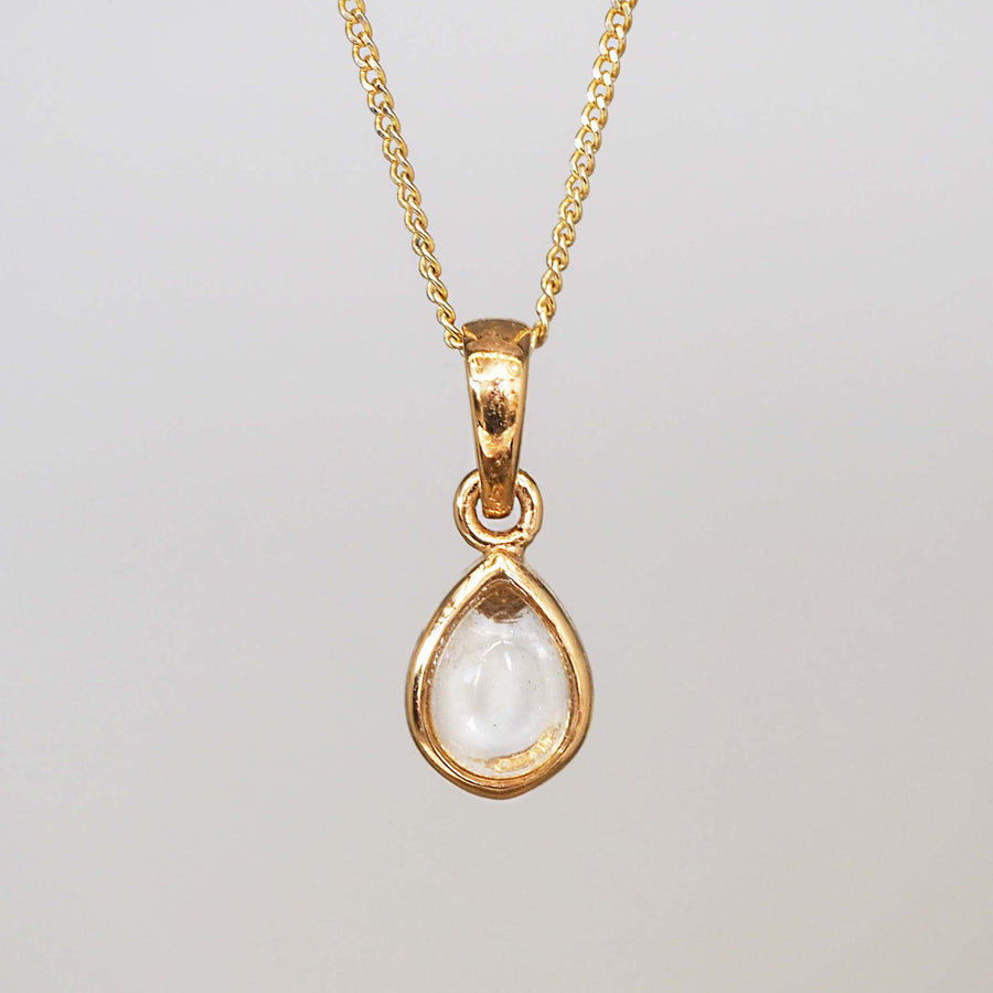 April birthstone gold necklace - gold jewellery by australian jewellery brands online indie and Harper 