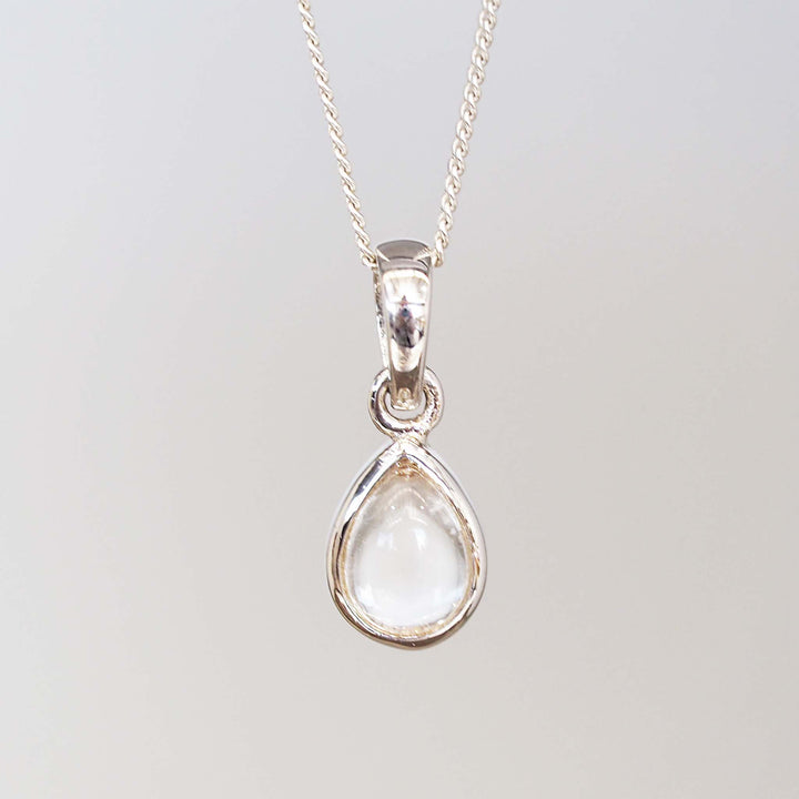 April birthstone sterling silver herkimer quartz necklace by australian jewellery brands online indie and Harper 