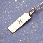 gold aquarius necklace - gold zodiac jewellery by australian jewellery brands online indie and harper