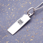 sterling silver aquarius necklace - sterling silver zodiac jewellery by australian jewellery brands indie and harper