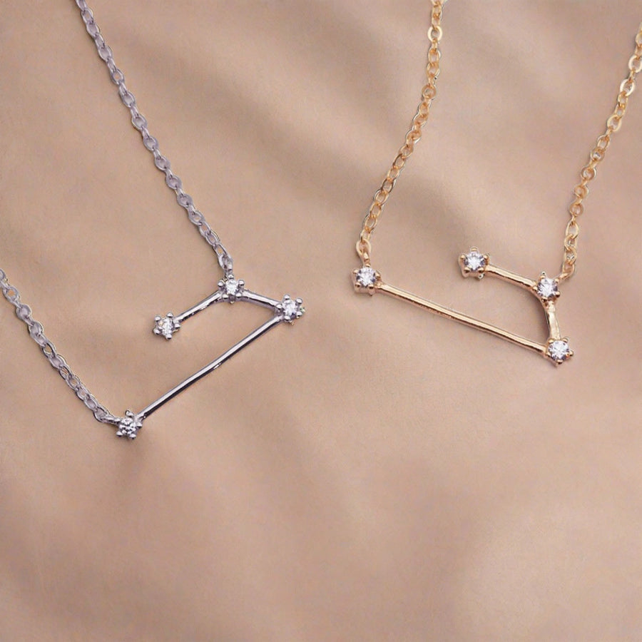 Rose gold and sterling silver Constellation Aries necklace - womens Aries constellation jewellery by Australian jewellery brands online indie and harper