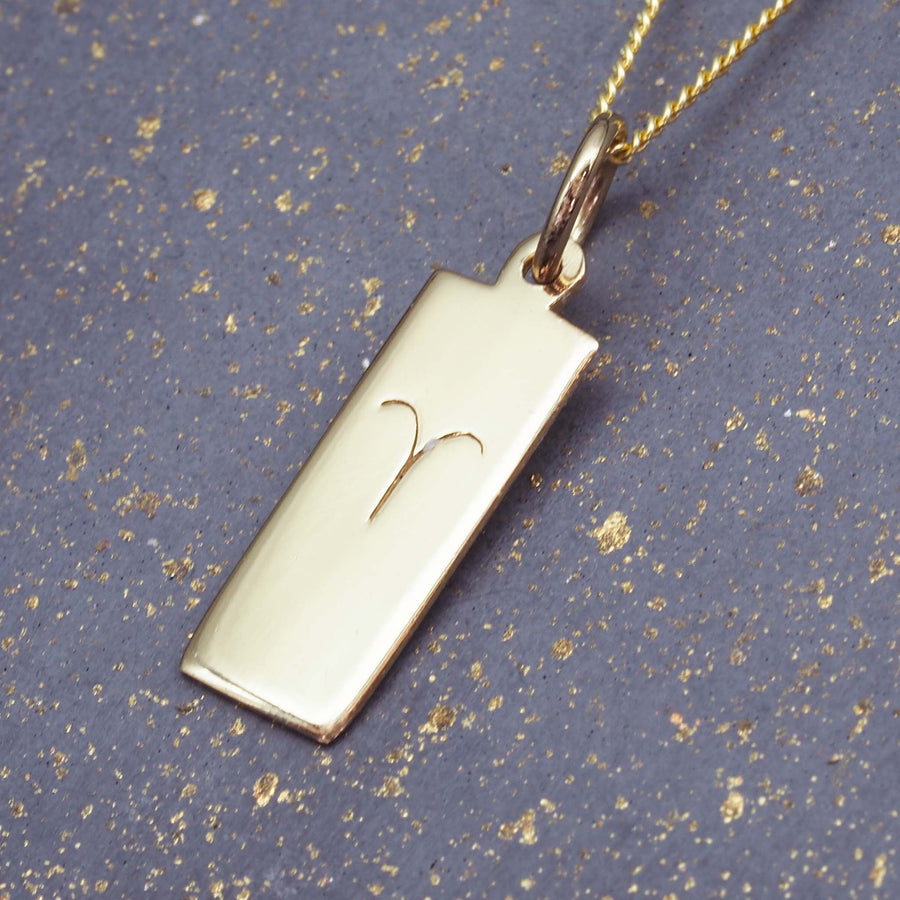 Gold aries necklace - aries zodiac jewellery by australian jewellery brands indie and harper