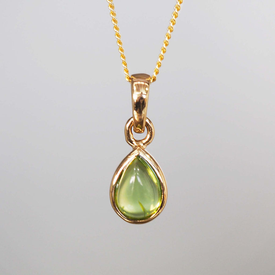 august birthstone peridot necklace - Gold Necklaces by australian jewellery brand indie and harper