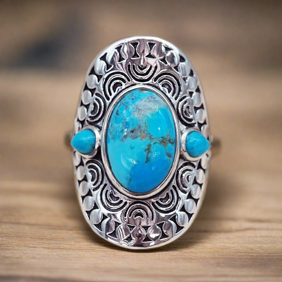 Sterling silver turquoise ring - womens turquoise jewellery - Australian jewellery brands online 