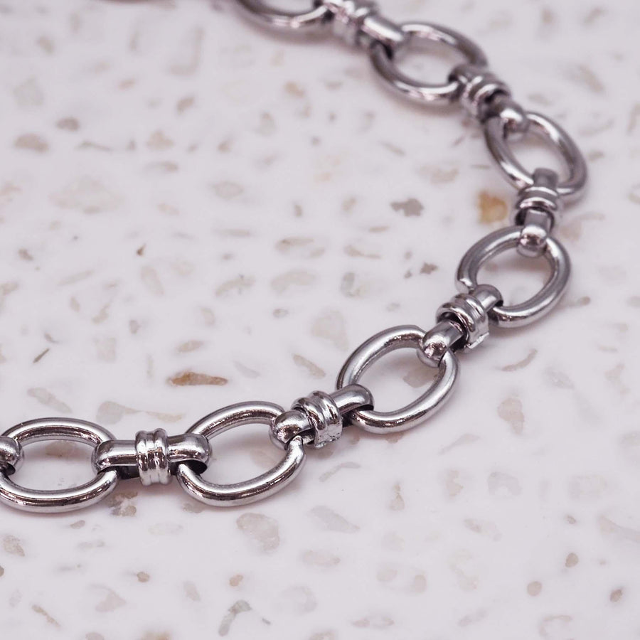 close up shot of silver Bracelet - womens silver jewellery by Australian jewellery brands indie and harper