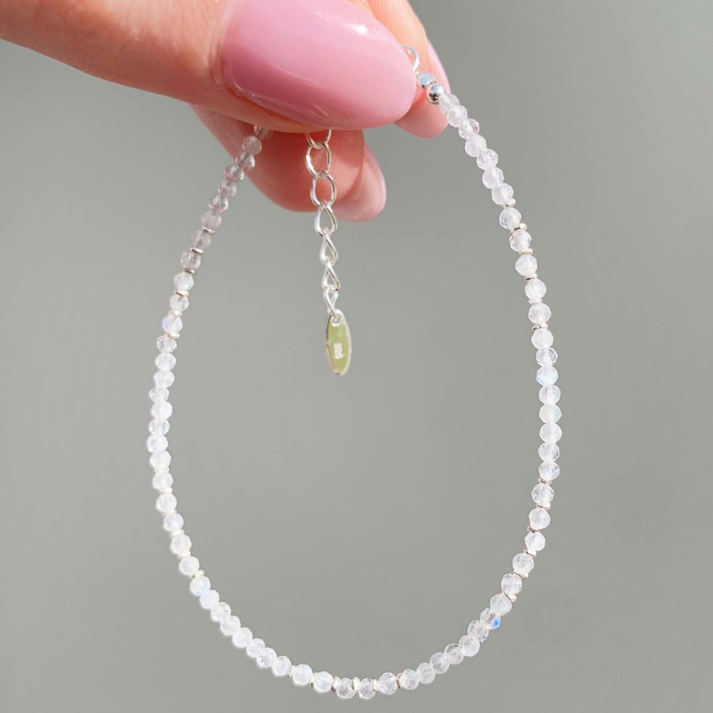 dainty moonstone bracelet - moonstone jewellery by Australian jewellery brands indie and harper