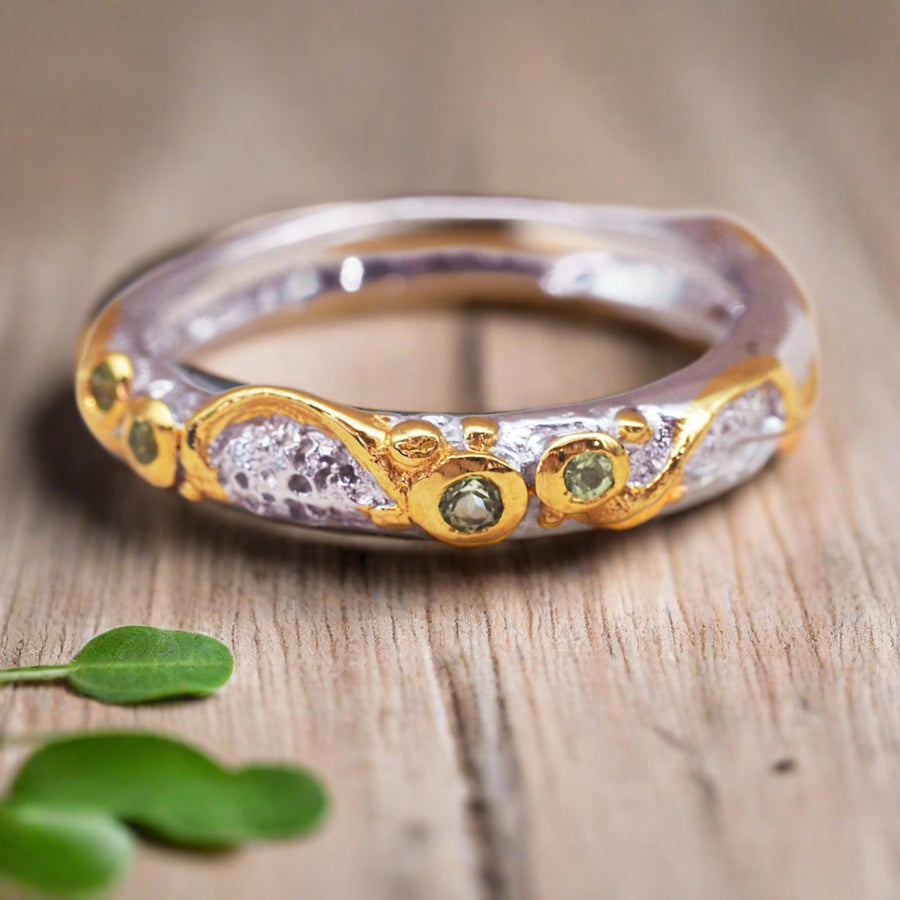 Bespoke Peridot Ring - womens peridot jewellery by Australian jewellery brands online indie and Harper