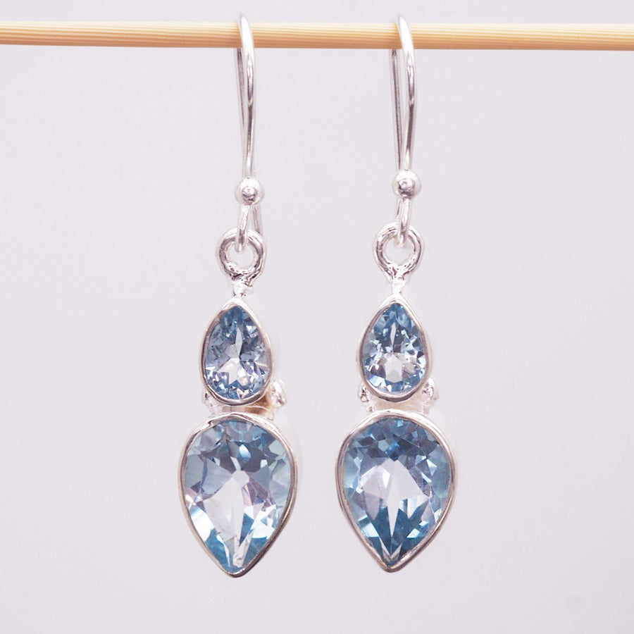 blue topaz earrings - blue topaz jewellery by australian jewellery brands indie and Harper 