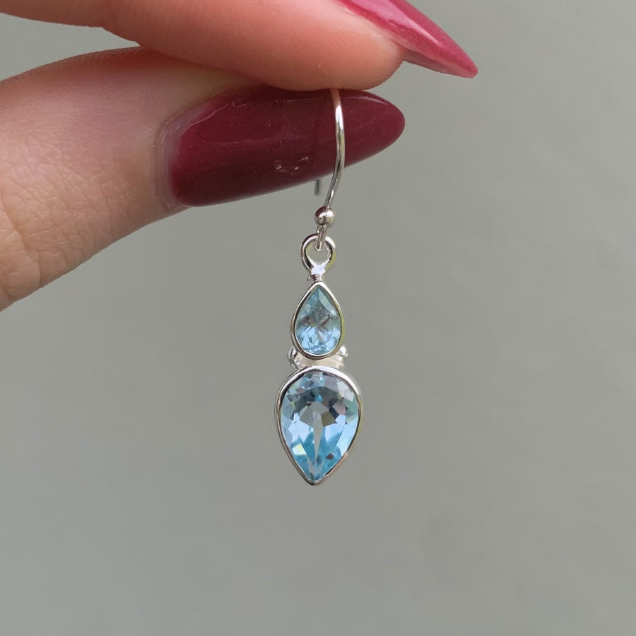 blue topaz earrings - blue topaz jewellery by australian jewellery brands indie and Harper 