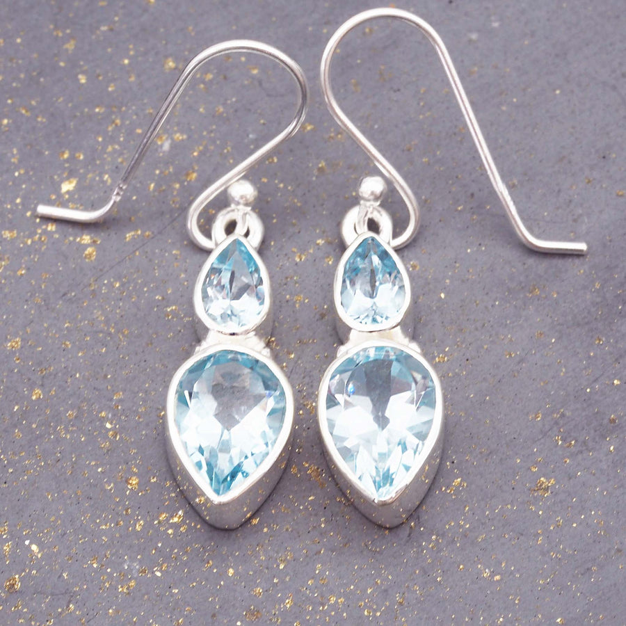 blue topaz earrings - blue topaz jewellery by australian jewellery brands online indie and Harper 