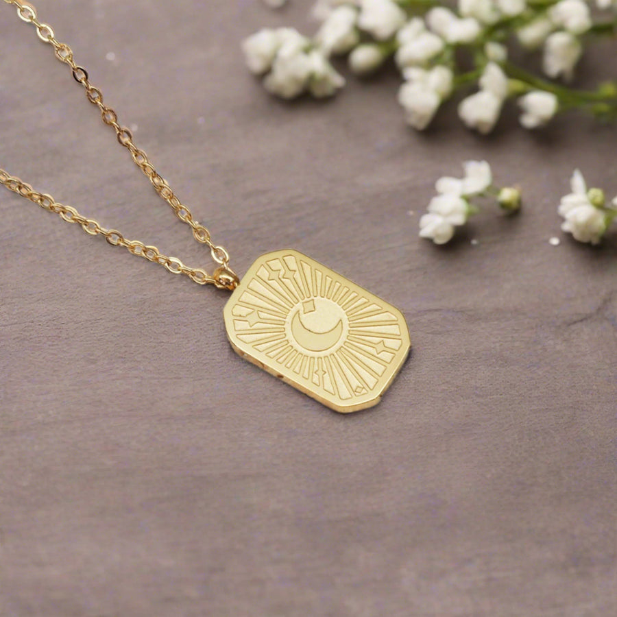 celestial gold necklace - gold jewellery by Australian jewellery brands indie and Harper