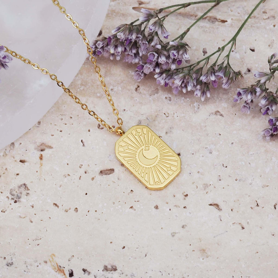 celestial gold necklace - gold waterproof jewellery by Australian jewellery brands indie and Harper