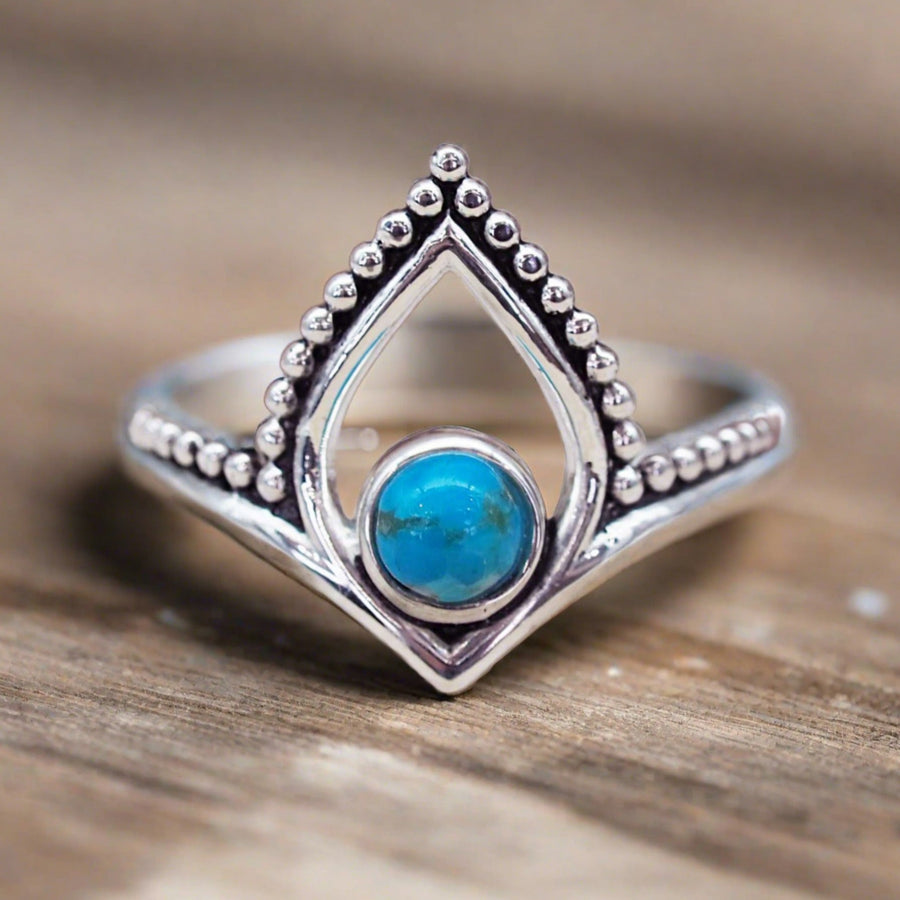 turquoise ring - sterling silver rings and turquoise jewellery by Australian jewellery brands indie and Harper 