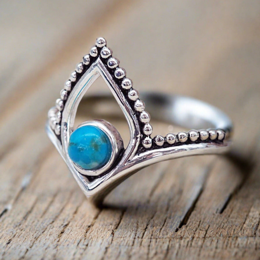 turquoise ring - sterling silver rings and turquoise jewellery by Australian jewellery brands indie and Harper 