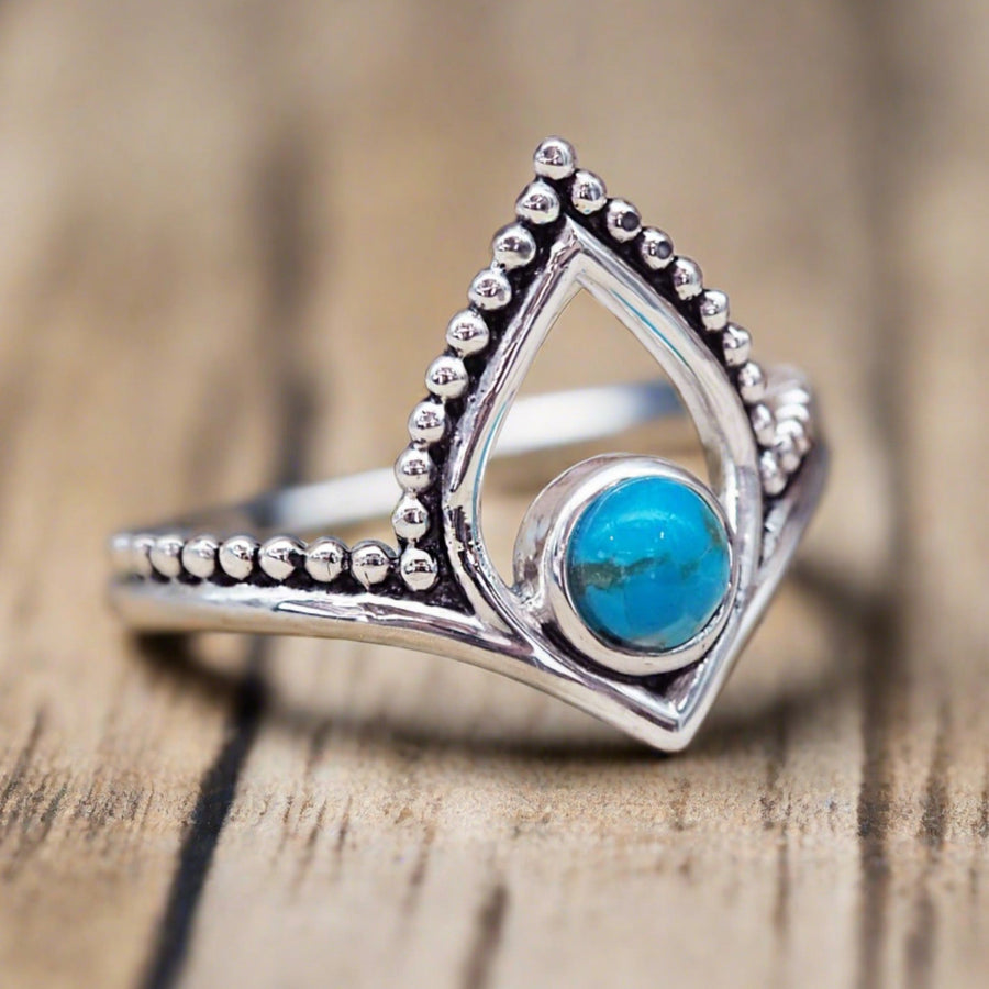 turquoise ring - sterling silver rings and turquoise jewellery by Australian jewellery brands indie and Harper 