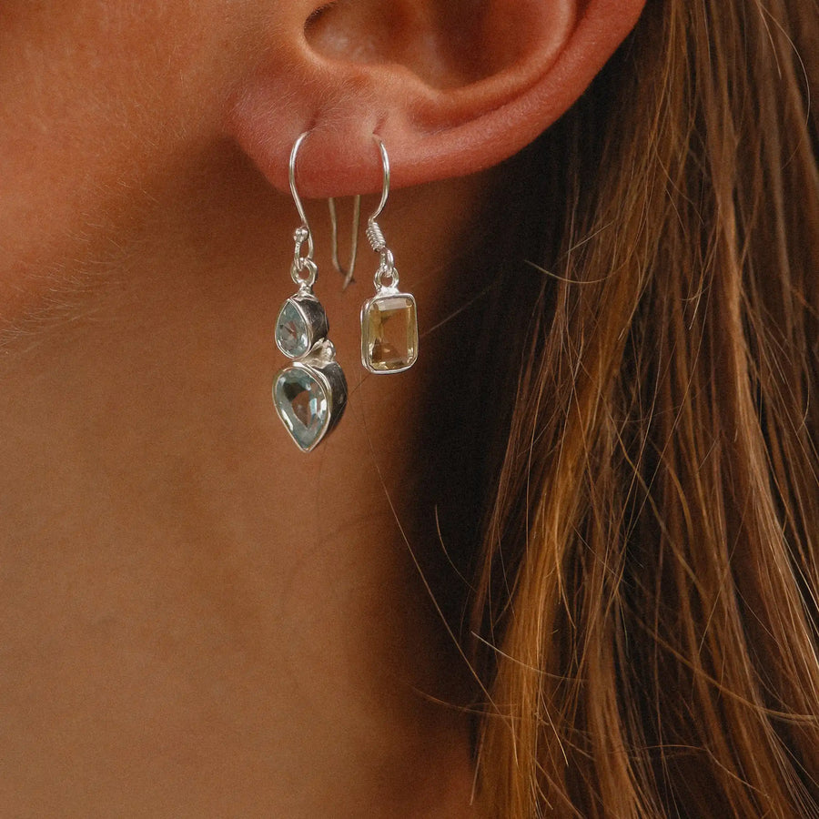 classic citrine earrings - gemstone jewellery by australian jewellery brands indie and harper