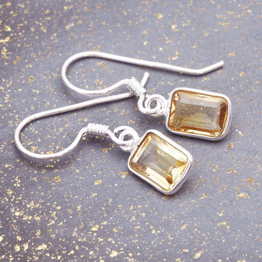 classic citrine earrings - gemstone jewellery by australian jewellery brands indie and harper