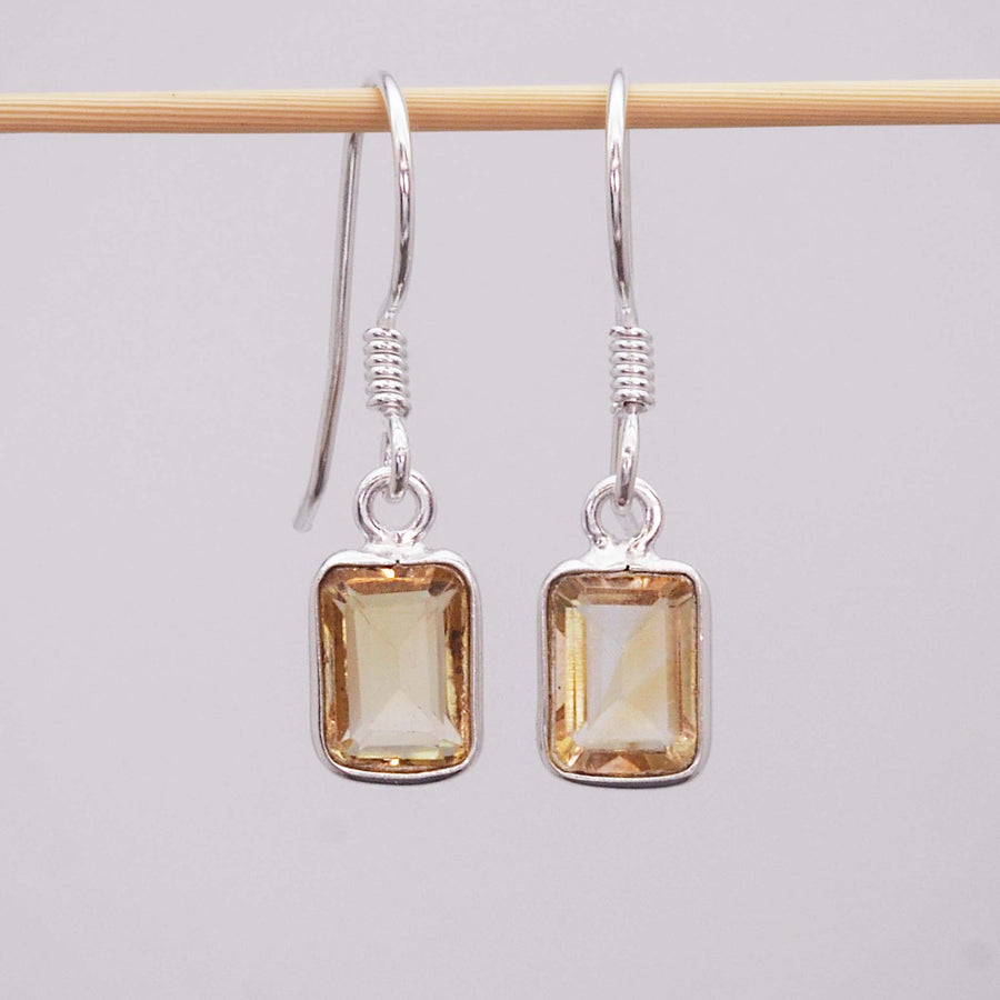 classic citrine earrings - gemstone jewellery by australian jewellery brands indie and harper