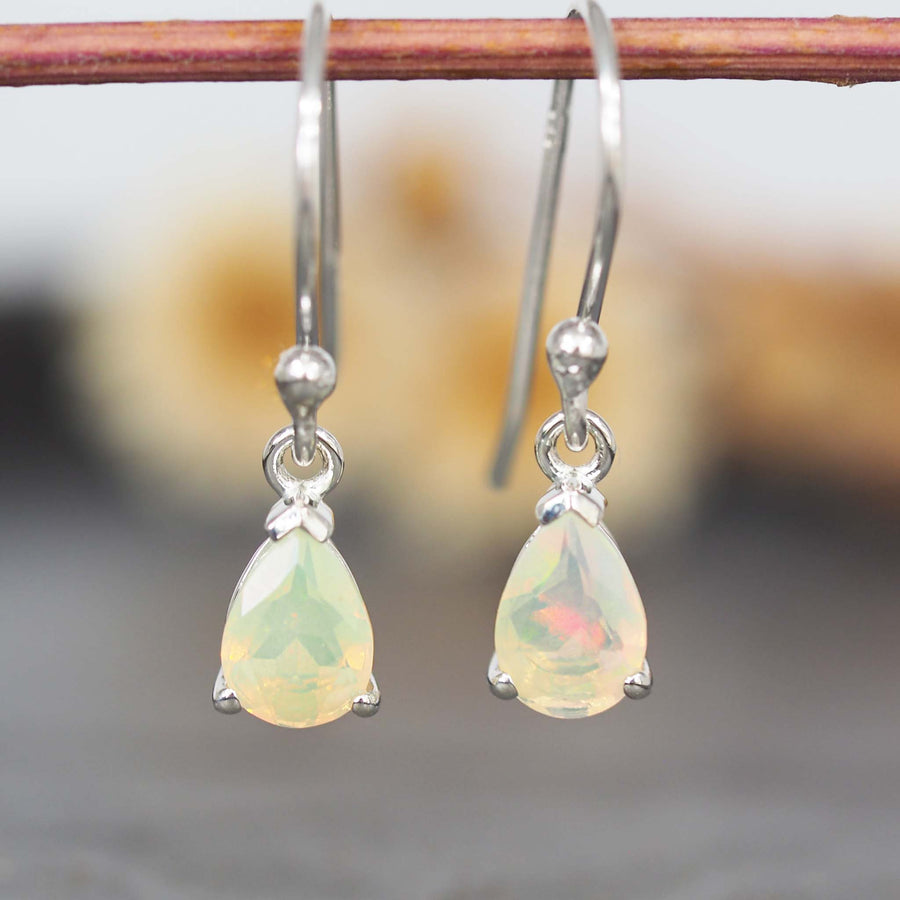 classic opal earrings - dainty opal jewellery by Australian jewellery brands indie and harper