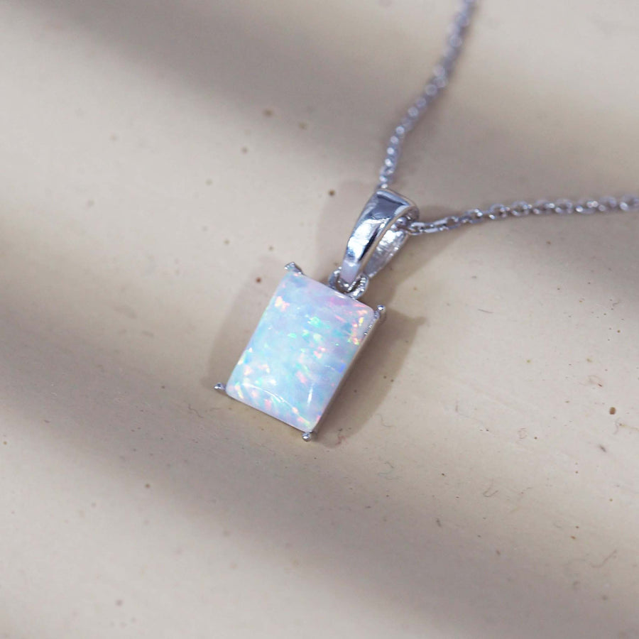 classic white opal necklace - womens opal jewellery by australian jewellery brands indie and harper