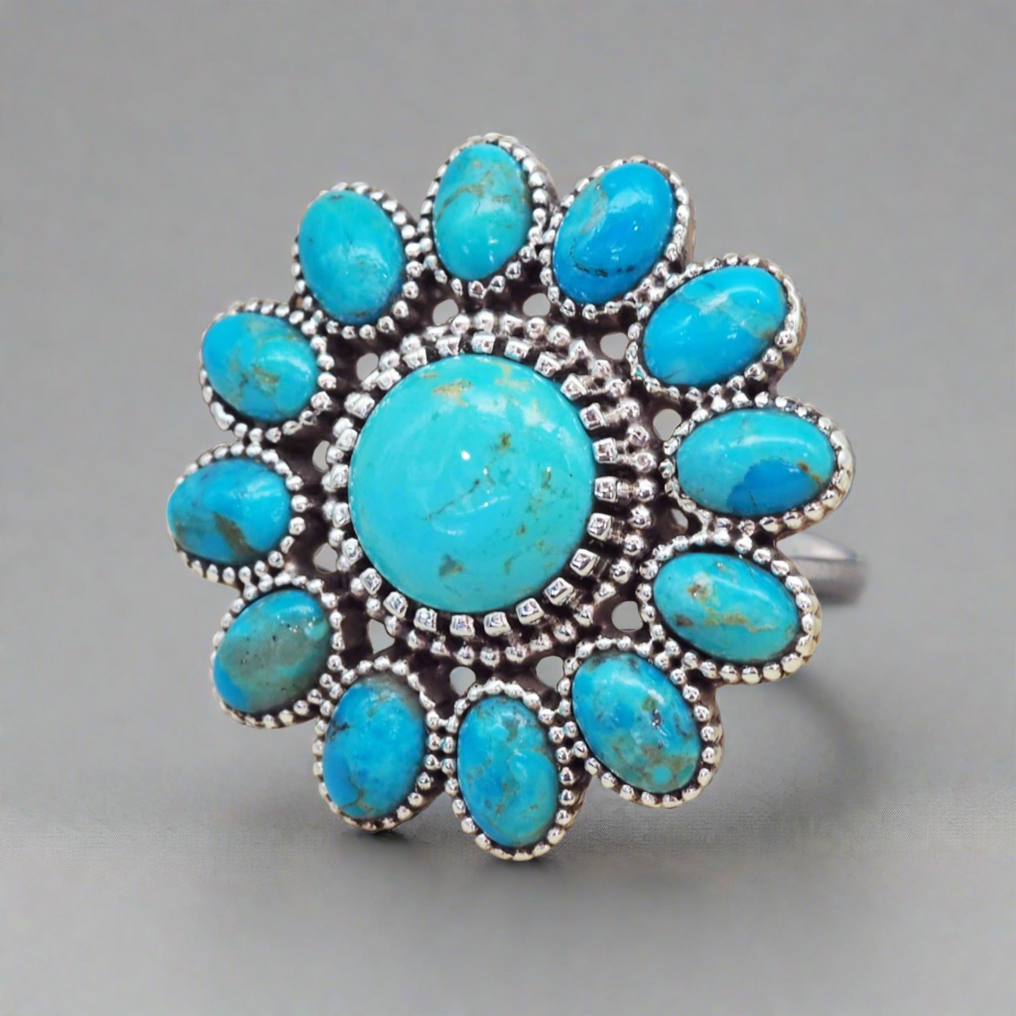 Statement boho Turquoise Ring - womens turquoise jewellery by Australian jewellery brands online indie and harper