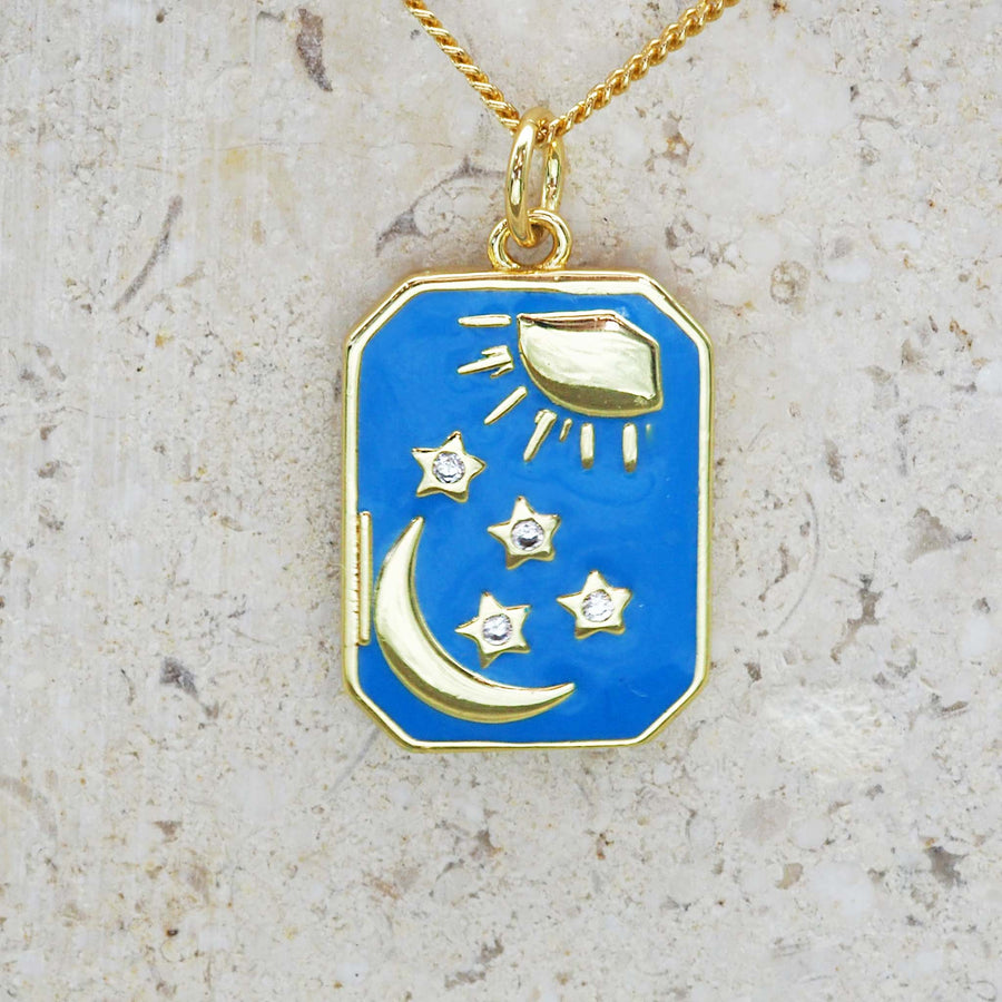 LIMITED EDITION - Dainty Blue Sky Pendant Necklace