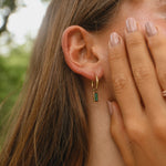 green and gold earrings - womens waterproof jewellery by australian jewellery brands indie and Harper