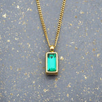 Green and gold necklace - women’s waterproof jewellery by Australian jewellery brands indie and Harper