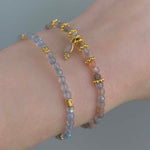 dainty goddess labradorite beaded bracelets - boho jewellery by women's jewellery brand indie and harper