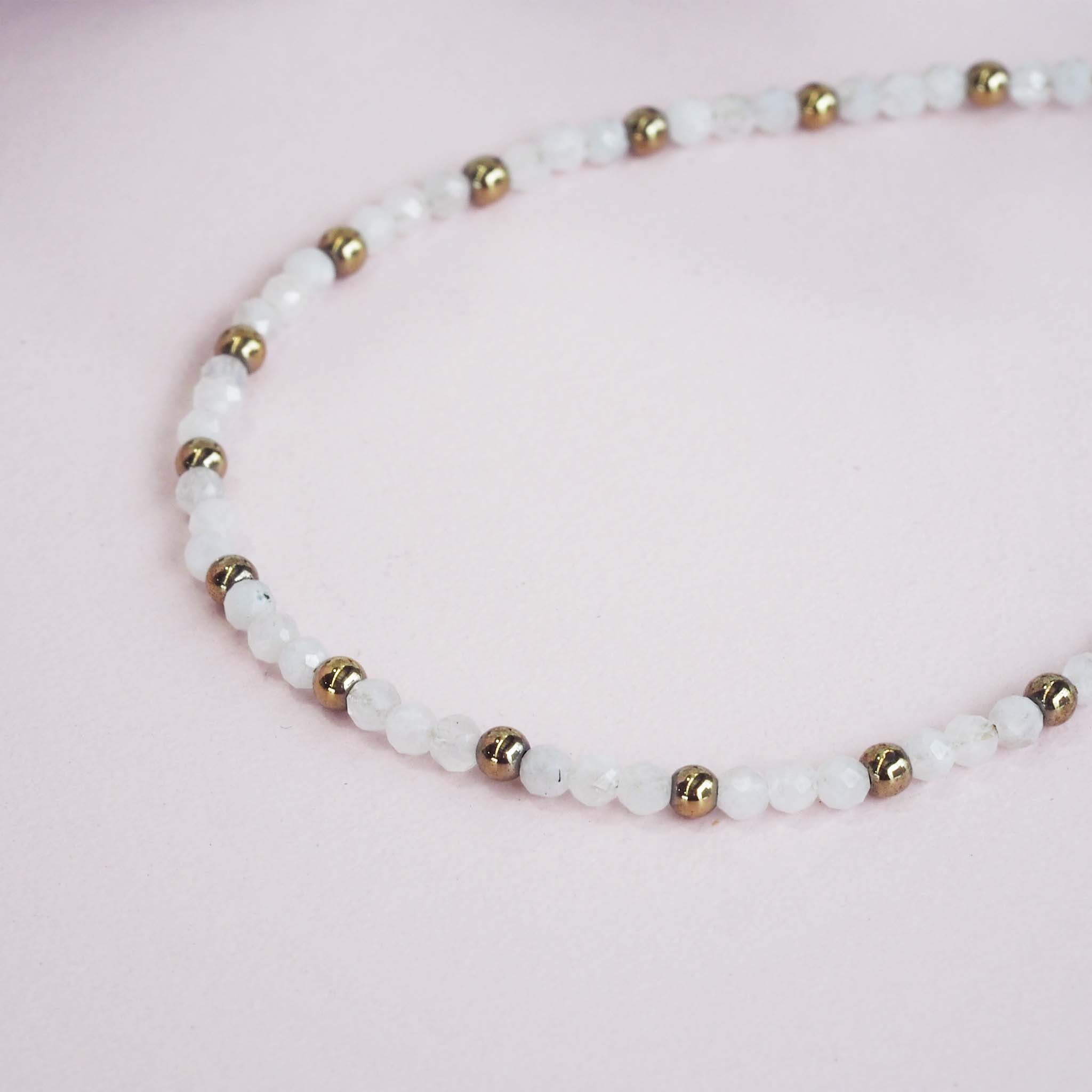 dainty moonstone bracelet - women's beaded bracelets by online jewellery brand indie and harper