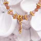 dainty goddess orange moonstone bracelet - beaded bracelets by australian jewellery brands indie and harper