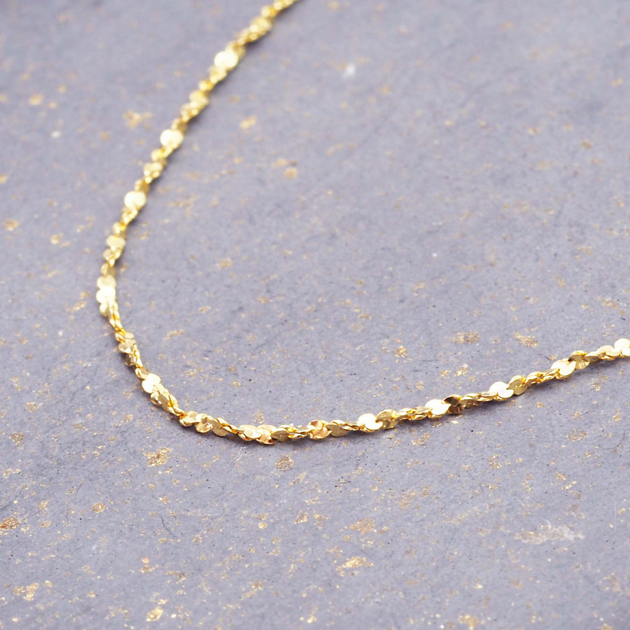 dainty gold necklace - dainty gold plated sterling silver necklace - dainty necklace by online jewellery brand indie and harper