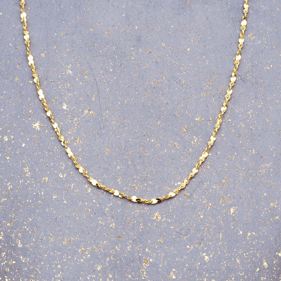 dainty gold necklace - sterling silver necklace with gold plating - dainty jewellery online by indie and harper