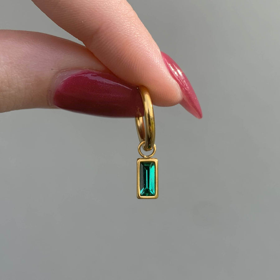 gold and green earrings - womens jewellery - australian jewellery online