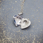 dainty heart locket necklace - sterling silver jewellery by australian jewellery brands indie and harper