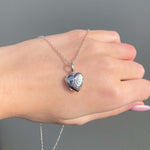 dainty heart locket necklace - sterling silver jewellery by australian jewellery brands indie and harper