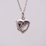 dainty heart locket necklace - sterling silver jewellery by australian jewellery brands indie and harper