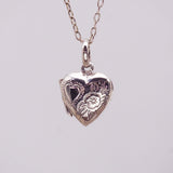 dainty heart locket necklace - sterling silver jewellery by australian jewellery brands indie and harper