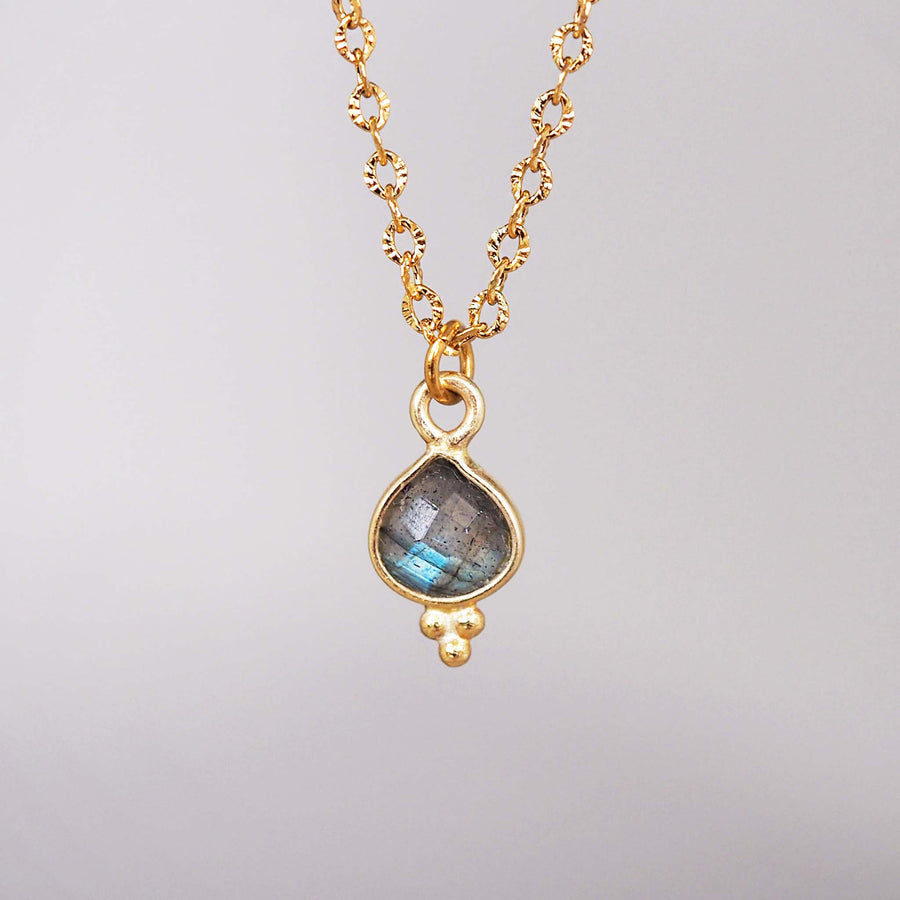 Dainty Gold labradorite necklace - women’s labradorite jewellery by Australian jewellery brands indie and harper