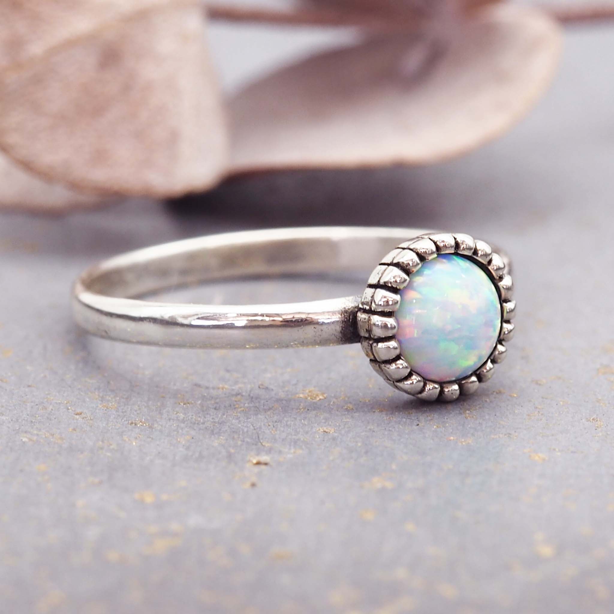 dainty opal ring - women's opal jewellery by Australian jewellery brands indie and harper