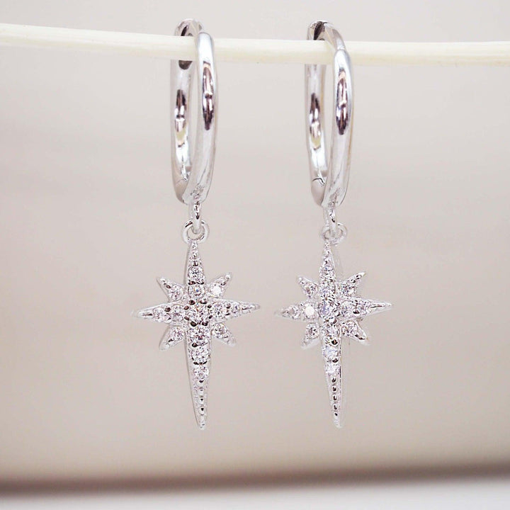 Shooting Star Sterling silver huggie Earrings - womens jewellery by Australian jewellery brands online indie and Harper 