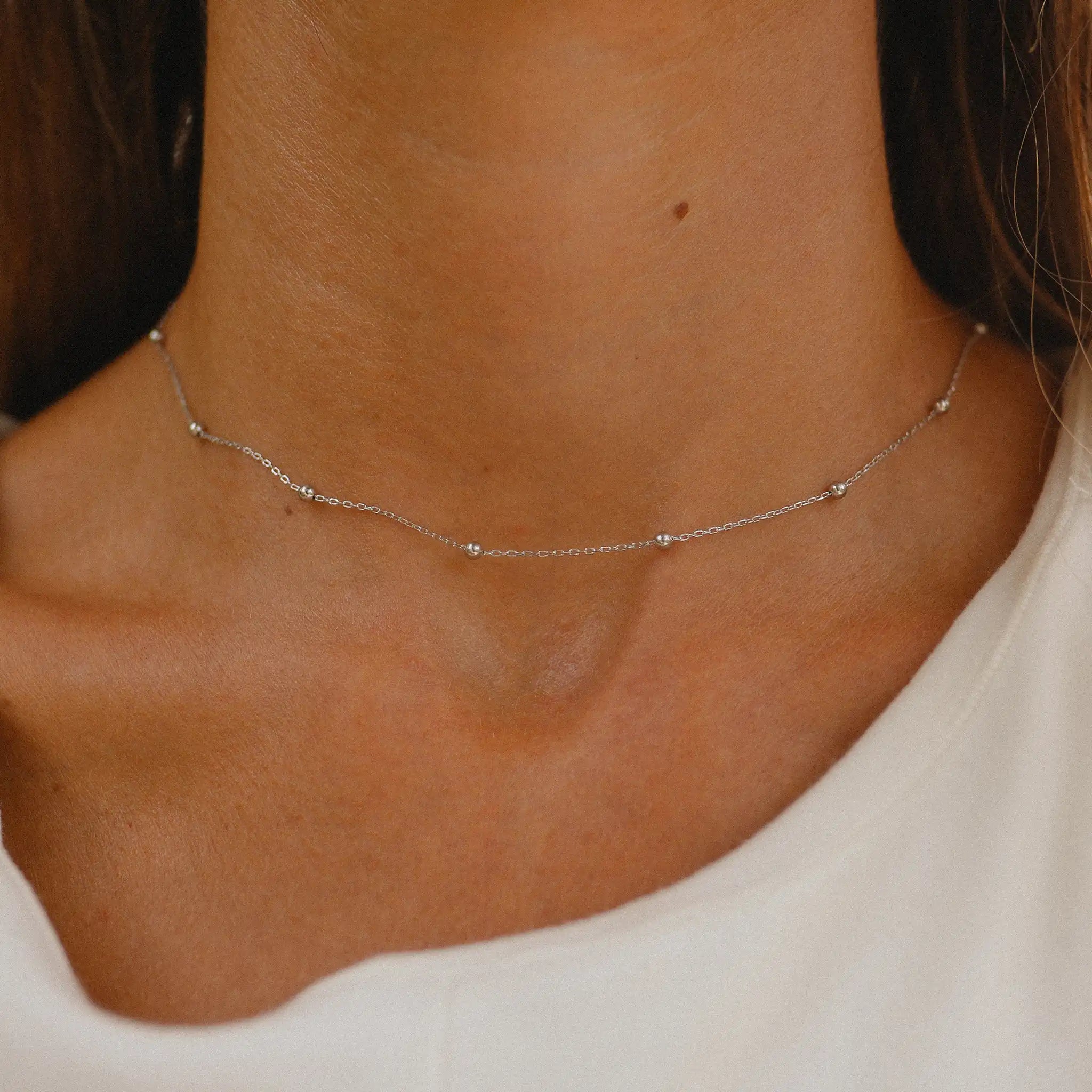 woman wearing sterling silver necklace - womens jewellery by Australian jewellery brands online indie and harper