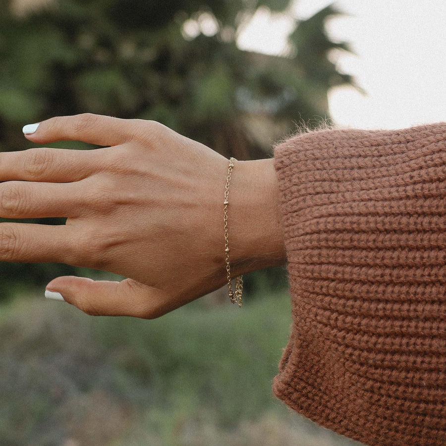 Dainty Beaded Waterproof gold Bracelet - womens waterproof jewellery by Australian jewellery brands indie and harper