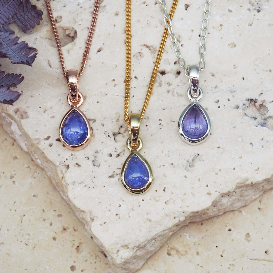 December Birthstone tanzanite Necklaces by australian jewellery brand indie and harper