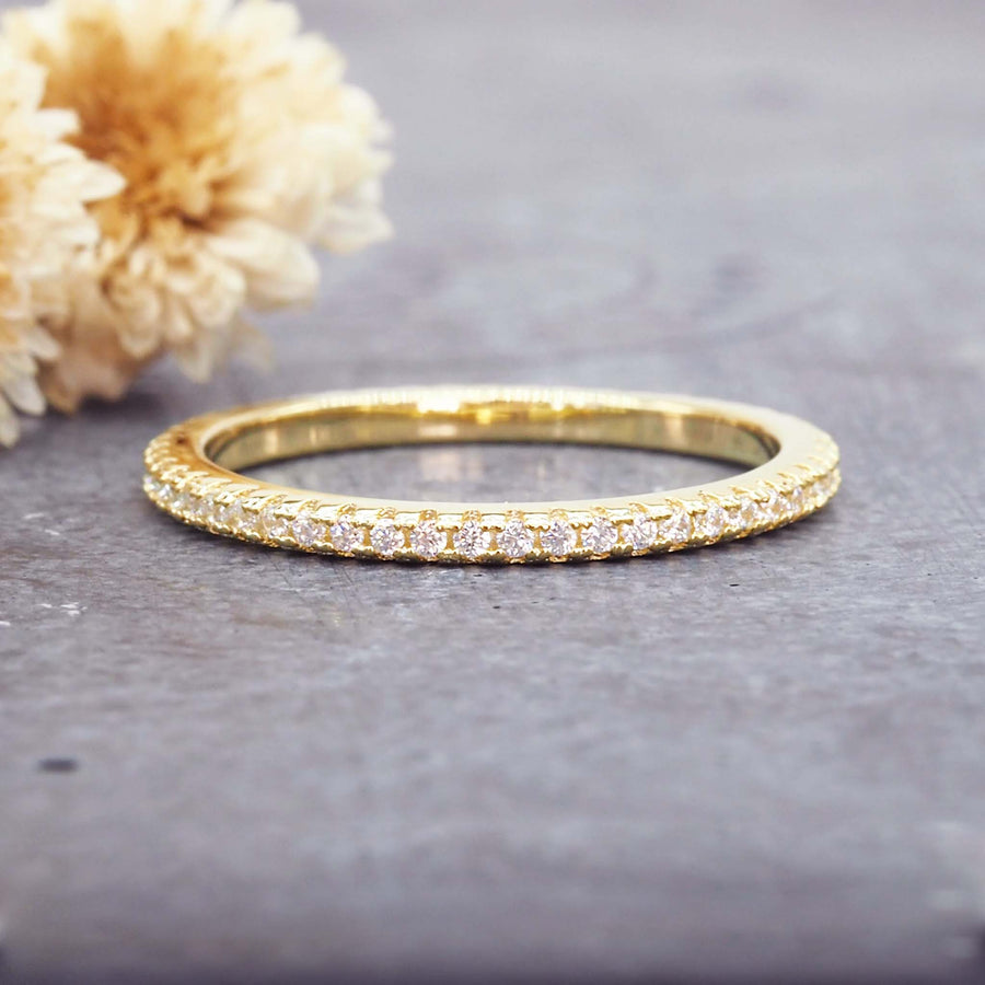 Eternity gold ring - gold promise rings and gold jewellery by Australian jewellery brands online indie and harper 