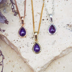 February Birthstone Amethyst necklaces - womens jewellery by australian jewellery brand indie and harper