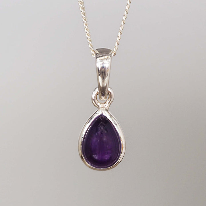 february birthstone necklace - Sterling silver amethyst necklace - february birthstone jewellery by online jewelry brand indie and Harper 